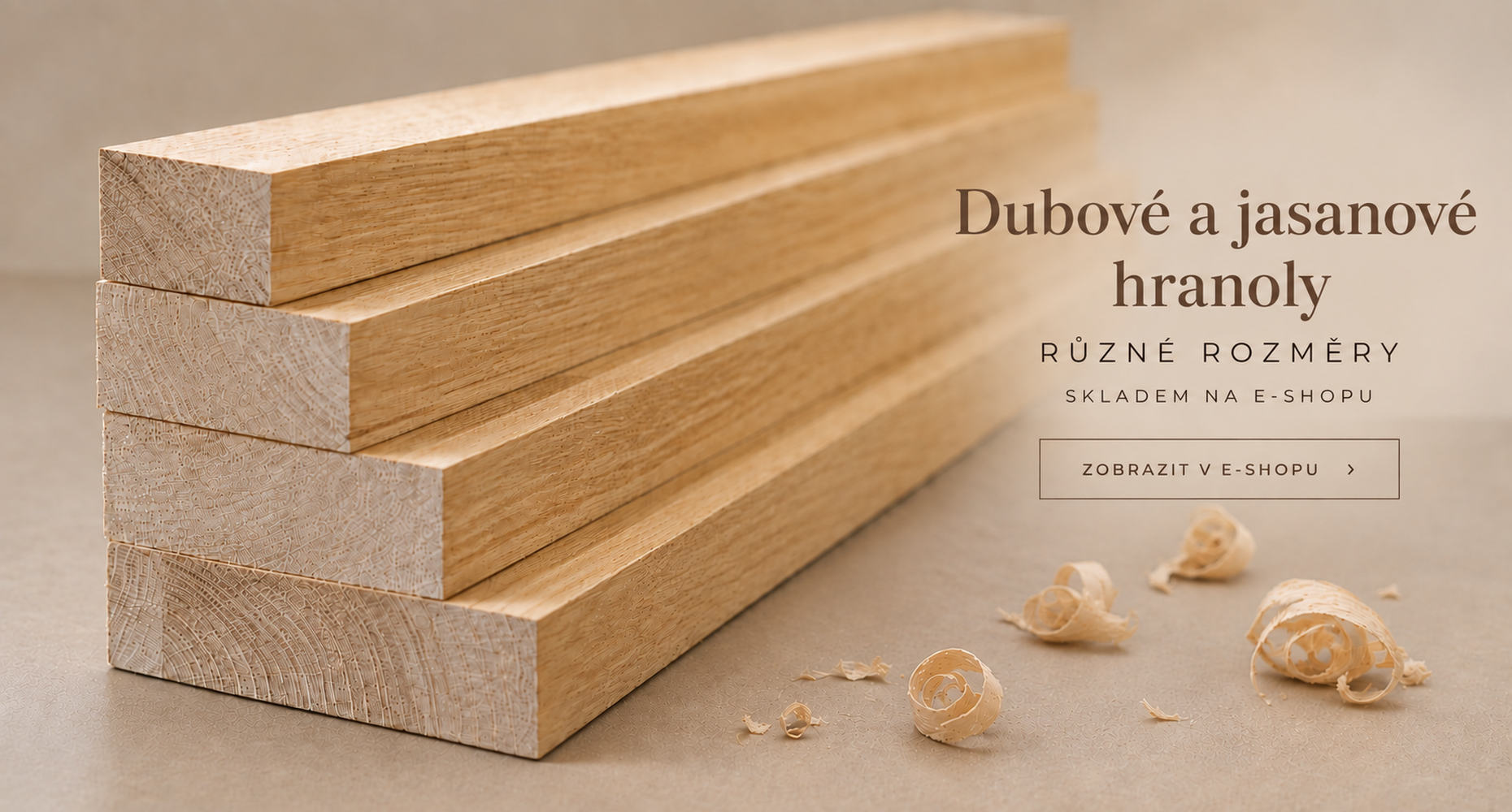 Banner - Dubové hranoly