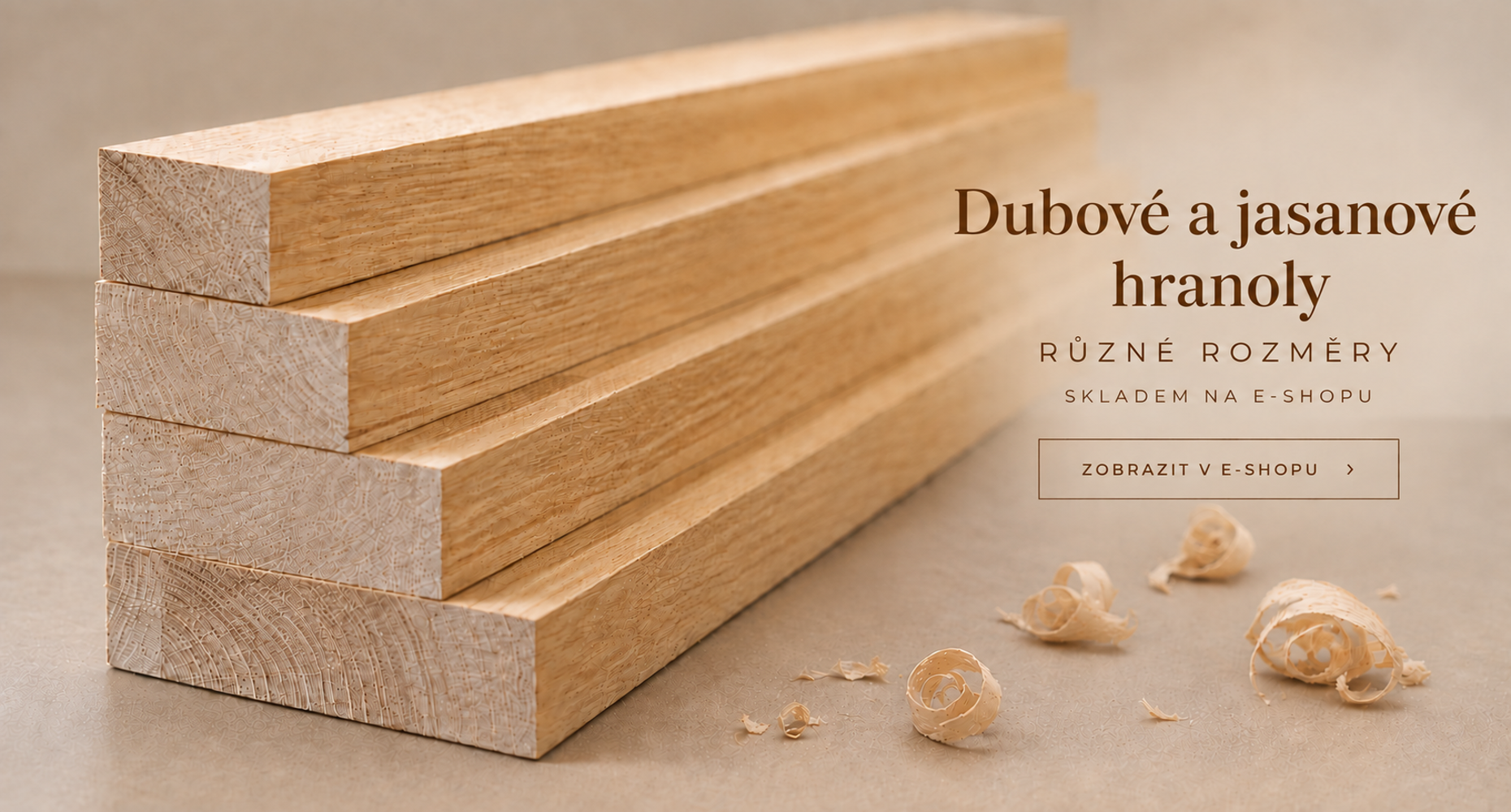 Banner - Dubové hranoly