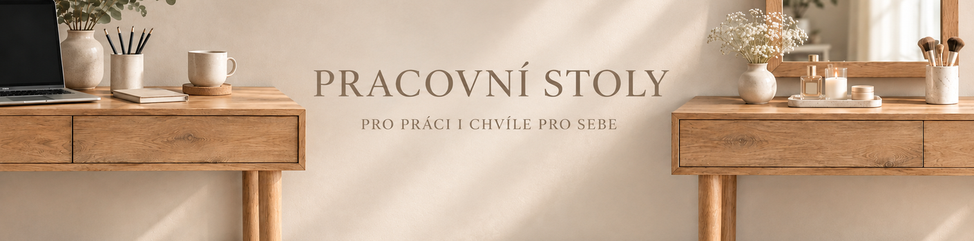 Banner - Dubové pracovní stoly