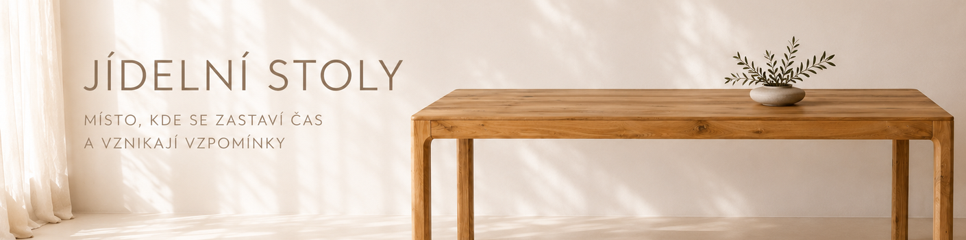 Banner - Dubové jídelní stoly