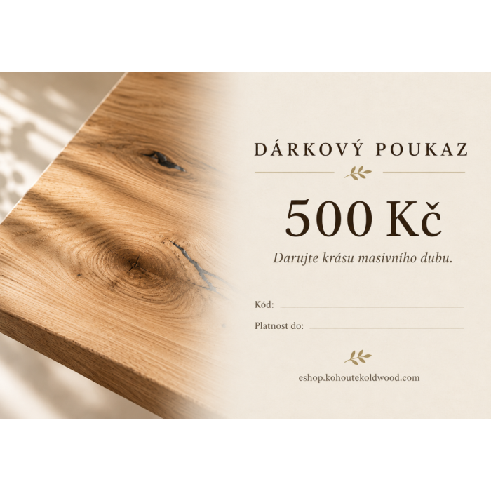 Dárkový poukaz v hodnotě 500 Kč